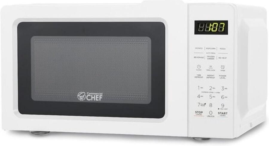 Magnetron met kookplaat Kleine oven Snel maaltijden bereiden Touchbediening 0.7 CU capaciteit Wit