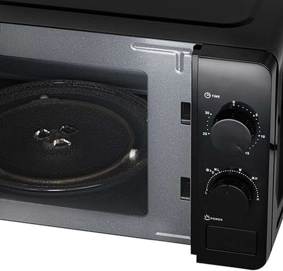 Magnetron met oven Mini oven Snel maaltijden bereiden 6 instelbare standen 20 liter inhoud Zwart
