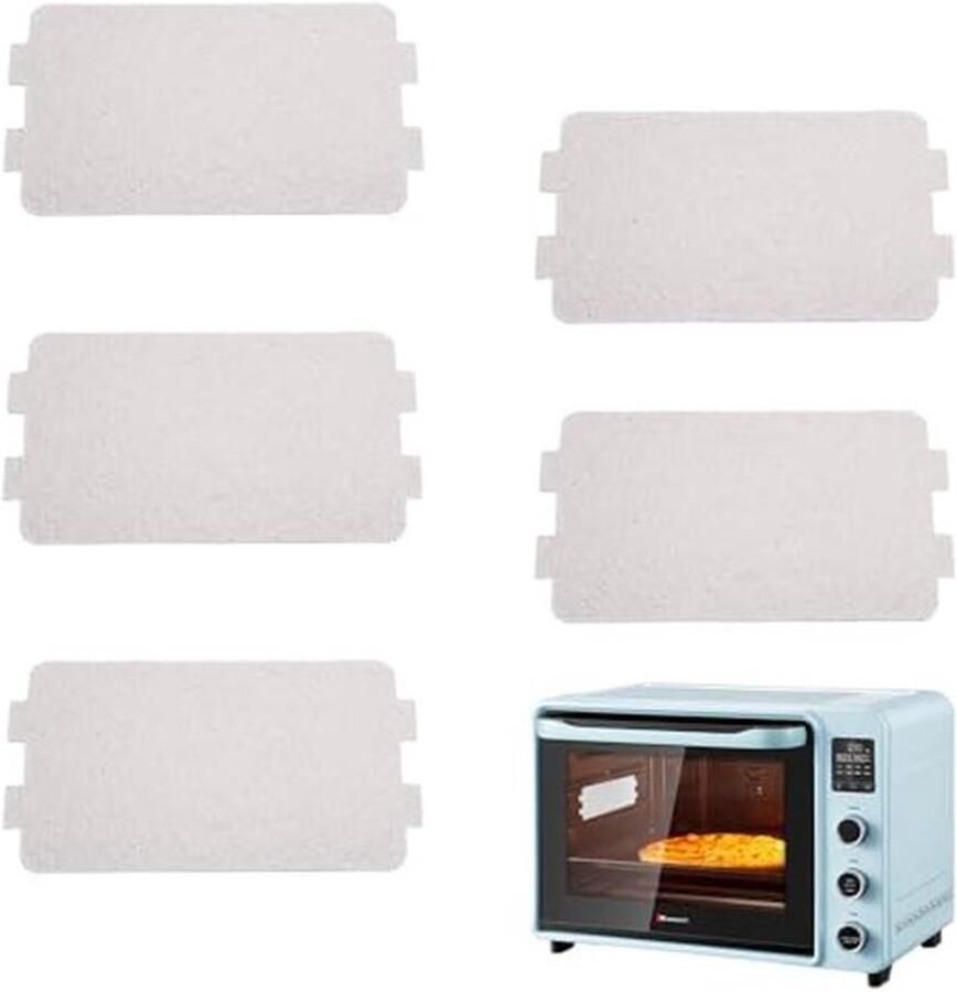Magnetron Mica Plaat Golfgeleiderhoes Oven Magnetron Onderhoud Hittebestendig Isolatiemateriaal 117 x 65 mm Zilver
