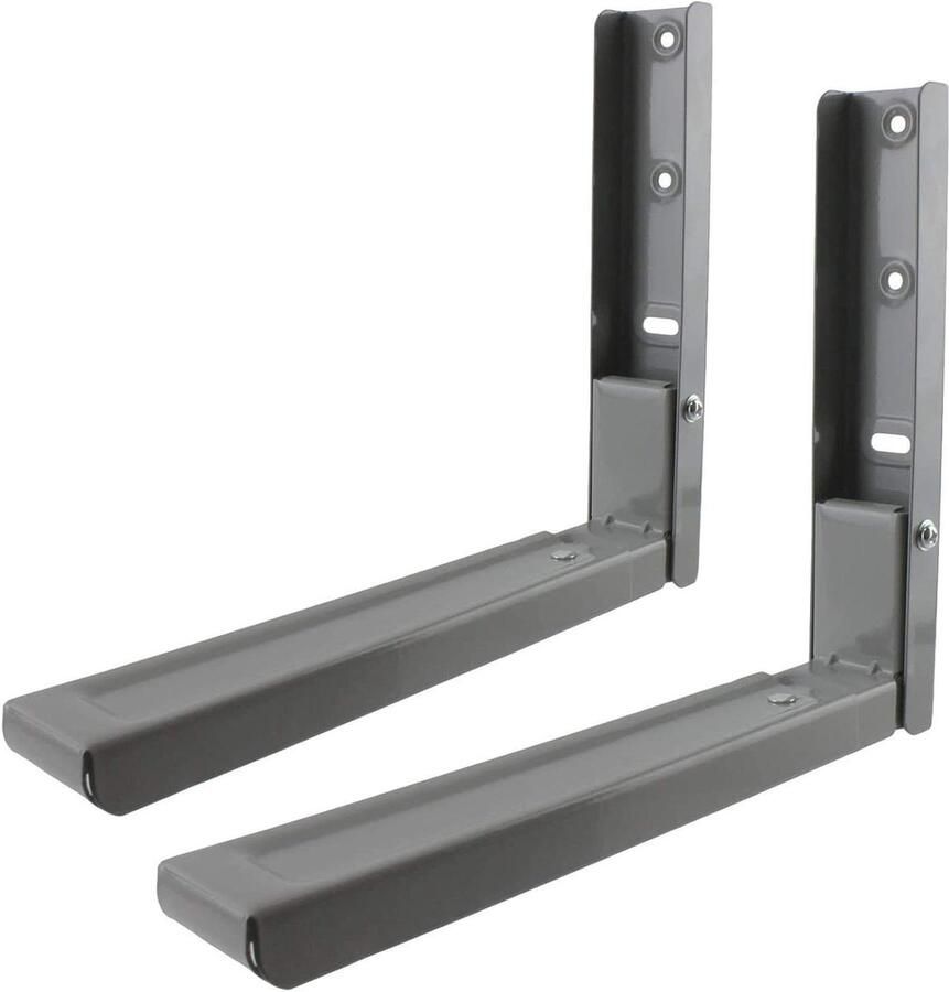 Magnetron Muurbeugel Oven Bevestiging Ruimte Besparen Universeel Verstelbaar 31-48 cm Zilver Grijs