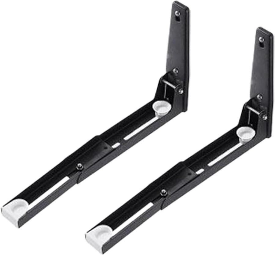 Magnetron Muurbeugel Oven Plank Keuken Organiseren Inklapbaar Ontwerp 29.5 x 10.4 cm Zwart