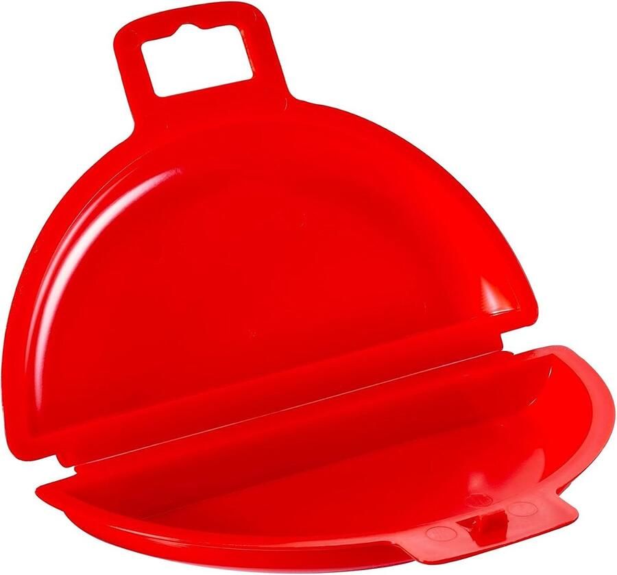 Magnetron Omelet Maker Eierbereider Keuken Snel Ontbijt Maken Antikleef Oppervlak 8 Ounces Rood