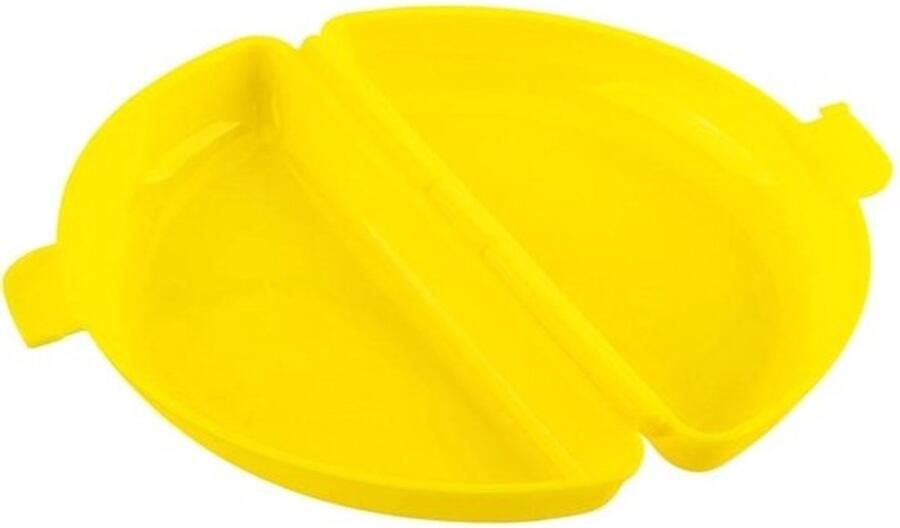 Magnetron Omelet Maker Eierkoker Pan Snel Ontbijt Maken Hittebestendig Siliconen 21 cm Lengte Geel