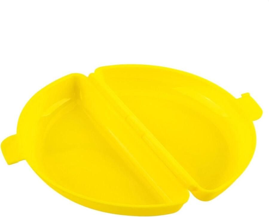 Magnetron Omelet Maker Eierkoker Pan Snel Ontbijt Maken Hittebestendig Siliconen 21 cm Lengte Geel