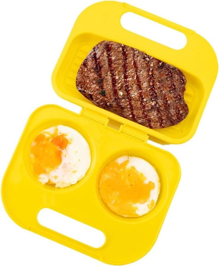 Magnetron Omelet Maker Eierkoker Stroper Snel Ontbijt Maken Dubbele Holte Siliconen