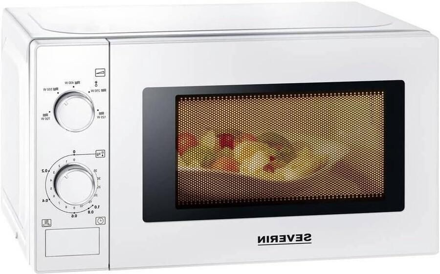 Magnetron Oven Compacte oven Snelle maaltijden bereiden Roestvrij staal binnenkant 20 Liter Wit