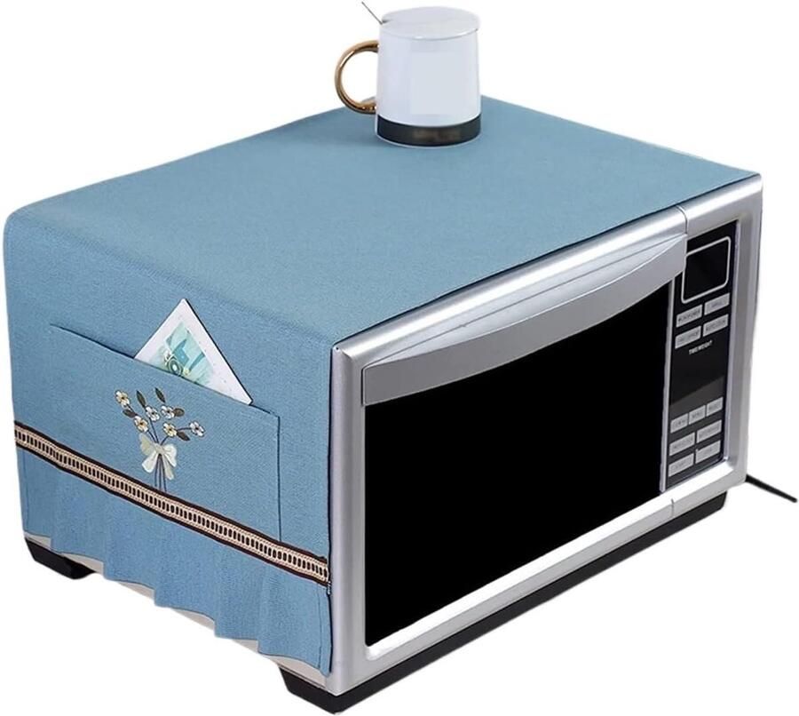 Magnetron Oven Deksel Keuken Beschermer Keuken Decoratie Met Zijvakken 35x100cm Grijs