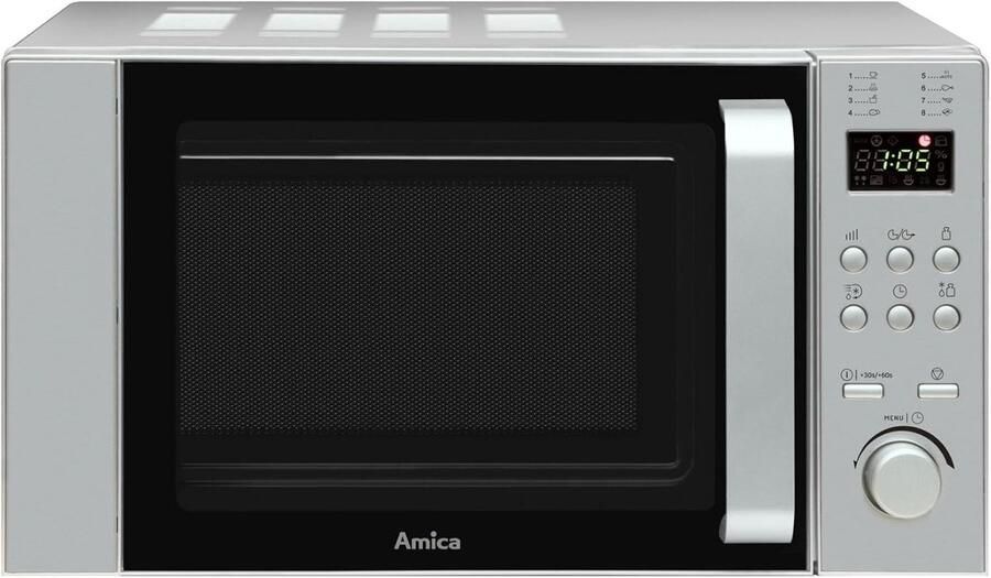 Magnetron Oven Keukenapparaat Maaltijden Opwarmen Met Grillfunctie 20 Liter Zilver Grijs