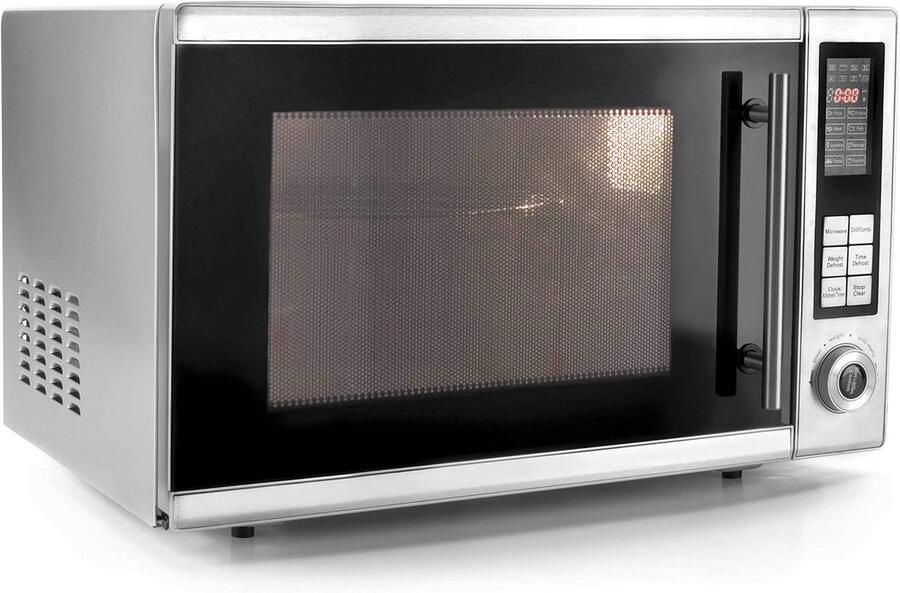 Magnetron Oven Met Grill Snel Eten Grote Capaciteit 30 Liter Zilver