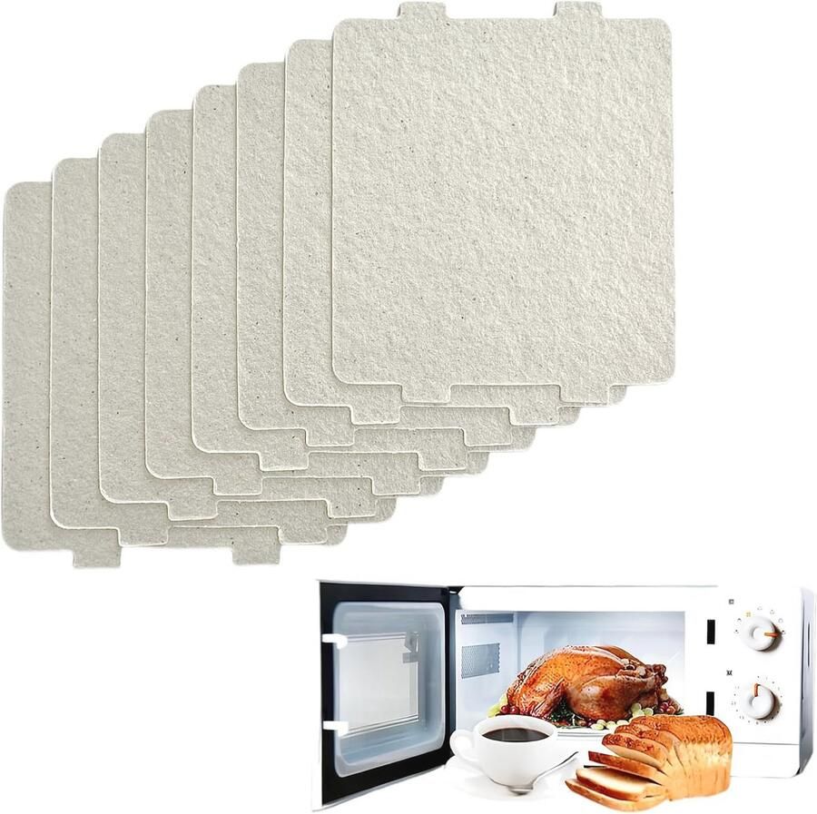 Magnetron Oven Mica Plate 8 Stuks Mica Slice Super Dikke Warmte Isolatie Accessoires Repareren Accessoire voor Magnetron Oven Haardroger 118×100×0.4MM