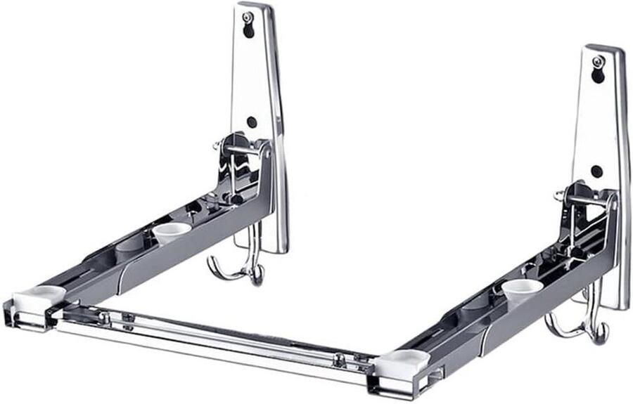 Magnetron Oven Plank Magnetronhouder Plank Keuken Organisatie Verstelbare Breedte 60 kg Capaciteit Zilver