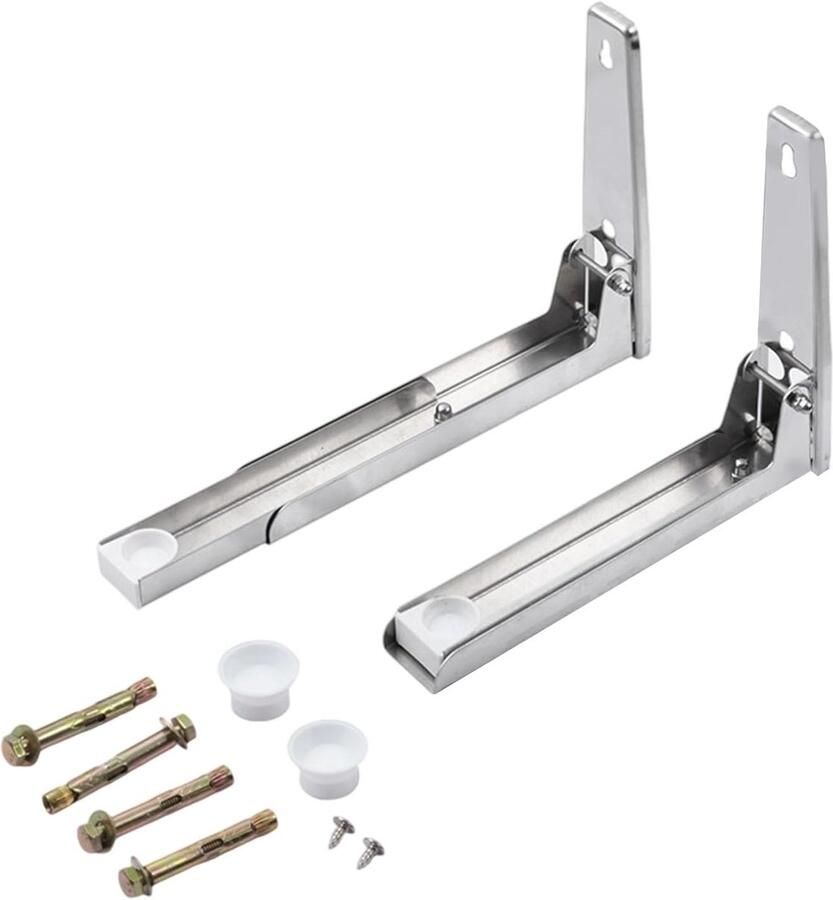 Magnetron Oven Plank Wandmontage Rek Keuken Opslag Verstelbare Breedte 23-40cm Lengte Zilver