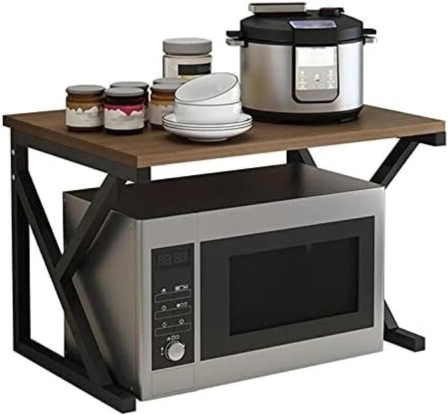 Magnetron Oven Rek Keuken Opbergrek Keuken Opbergen Combinatie Metaal Frame 54 x 35 x 34.5 cm