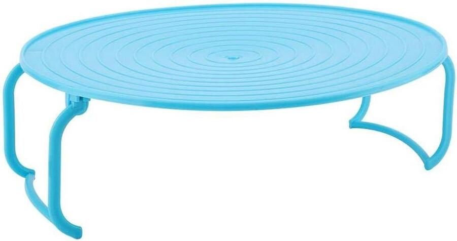 Magnetron Oven Rek Stoomhouder Organizer Twee Gerechten Verwarmen Inklapbaar Ontwerp 23.5 x 23.5 x 8 cm