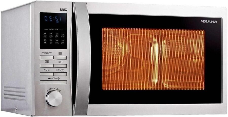 Magnetron Oven Solo Magnetron Snel Eten Met Grillfunctie 25 Liter Zilverkleurig