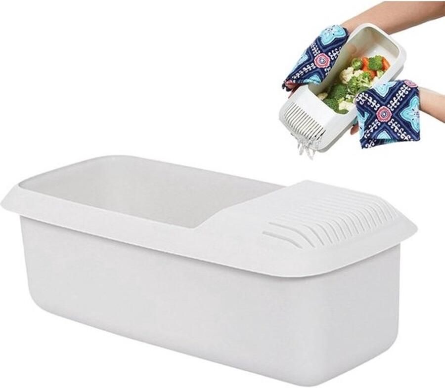 Magnetron Pastakoker Noedelmaker Keukengerei Snel Pasta Koken Dubbele Functie Opbergdoos 29 x 14 x 11 cm
