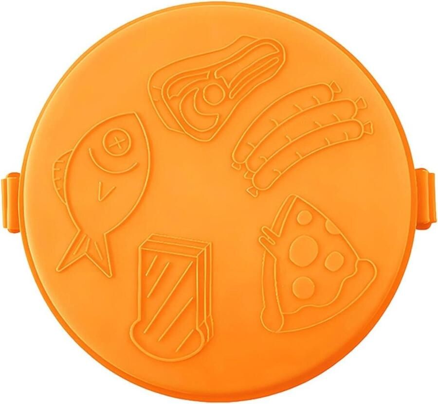 Magnetron Pizzaplaat Snelle Bakplaat Maaltijden Opwarmen Gelijkmatige Verwarming 27 cm Oranje