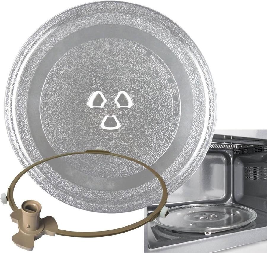 Magnetron Plaat Draaitafel Glas Oven Reparatie Antislip Design Tot 31.5 cm Transparant
