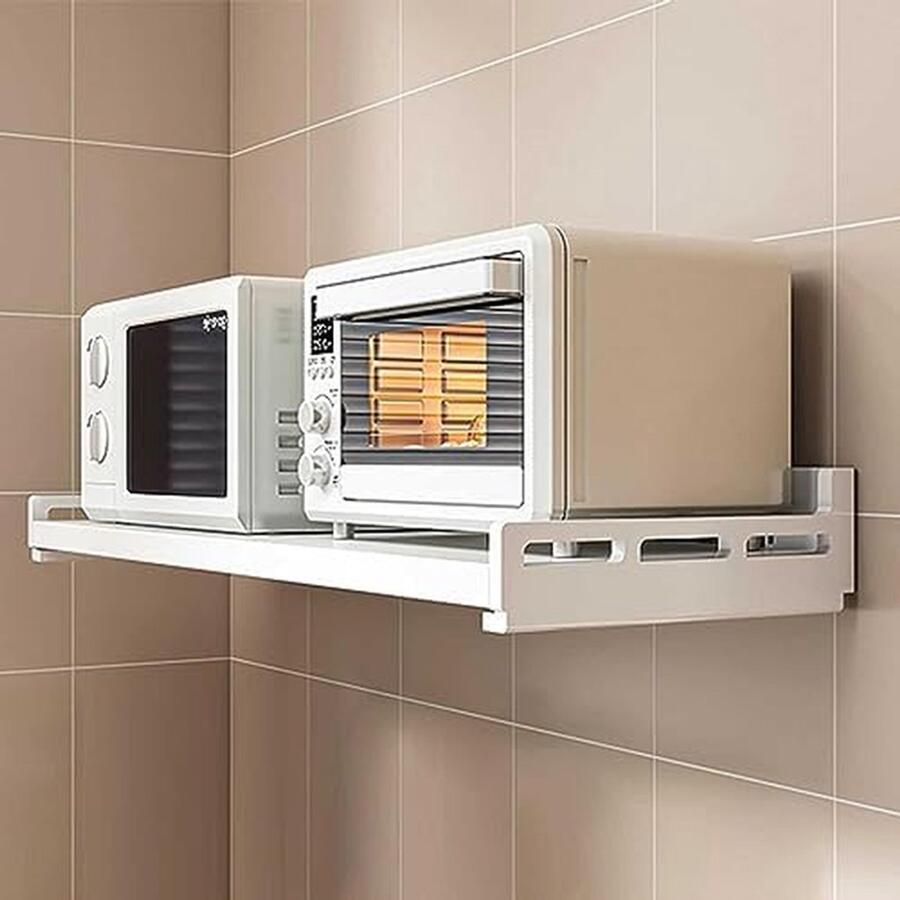 Magnetron Plank Keukenrek Oven Ruimte Maximaliseren Wandmontage Ontwerp Verkrijgbaar 50-80cm Zwart