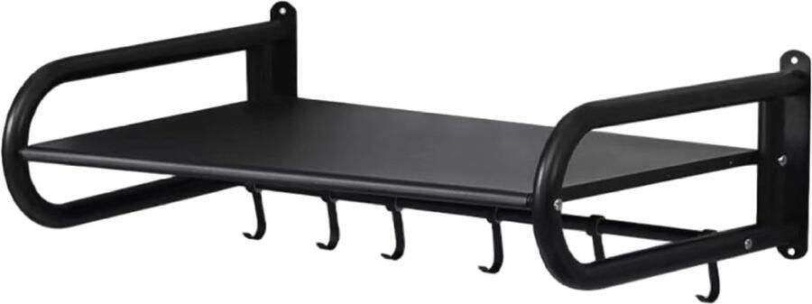 Magnetron Plank Oven Houder Keuken Opbergen Met Ingebouwde Haken 45x36.5cm Zwart