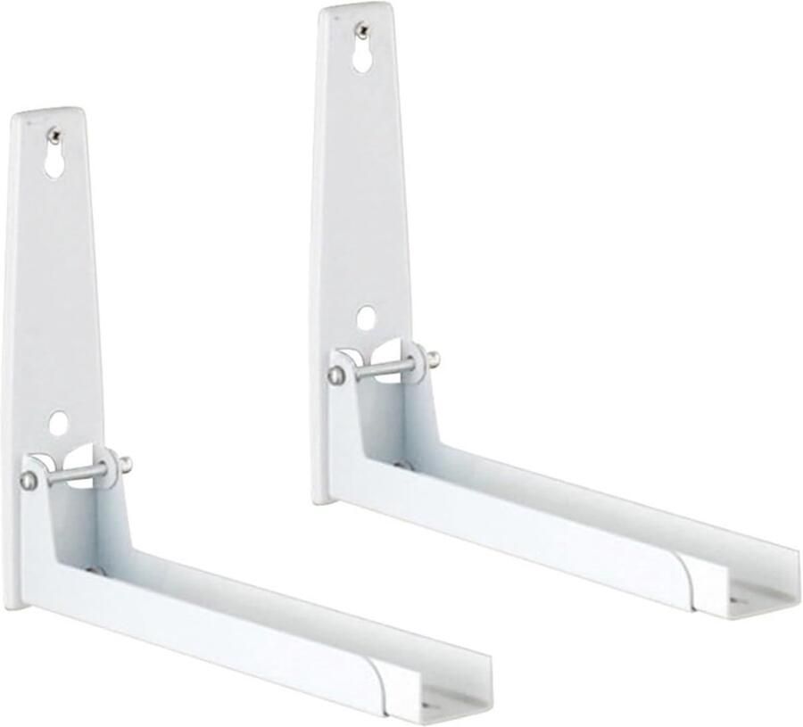 Magnetron Plank Wandrek Oven Keuken Opbergen Intrekbaar RVS Frame 39cm Uitschuifbaar Wit