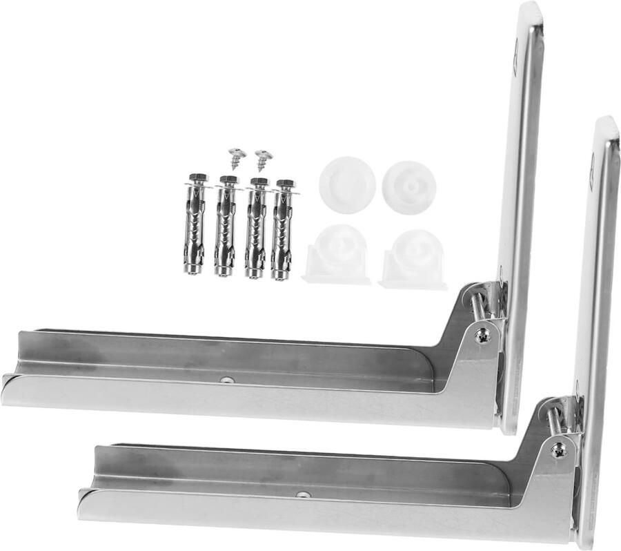 Magnetron Plank Wandrek Oven Keuken Opbergen Opvouwbaar Ontwerp 39.5X4X20CM Zilver