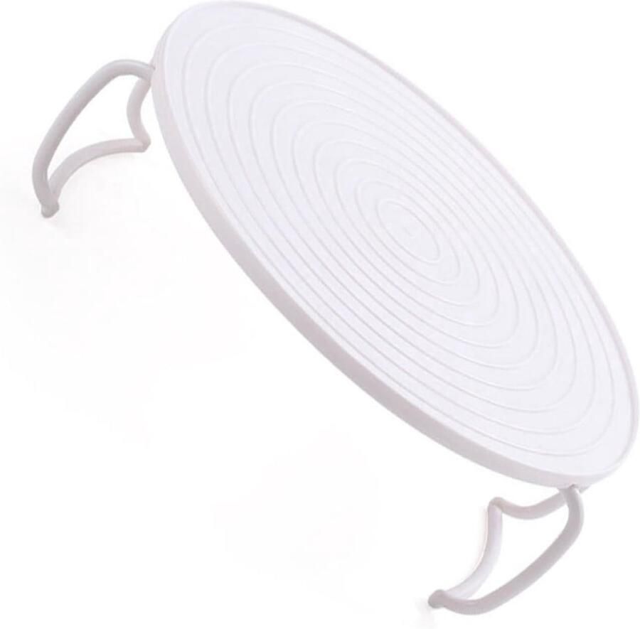 Magnetron Plate Tray Stoomrek Keuken Voedsel Verwarmen Opvouwbaar Ontwerp 24 x 24 x 2 cm Wit