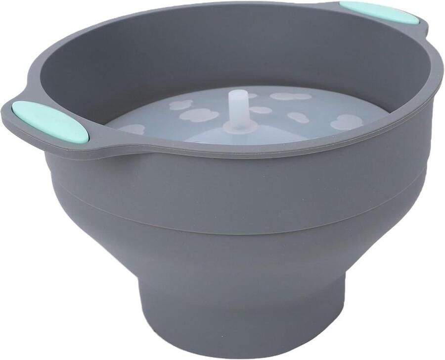 Magnetron Popcorn Maker Popcorn Kom Filmavonden Thuis Opvouwbaar Siliconen Ontwerp Grote Capaciteit Zwart