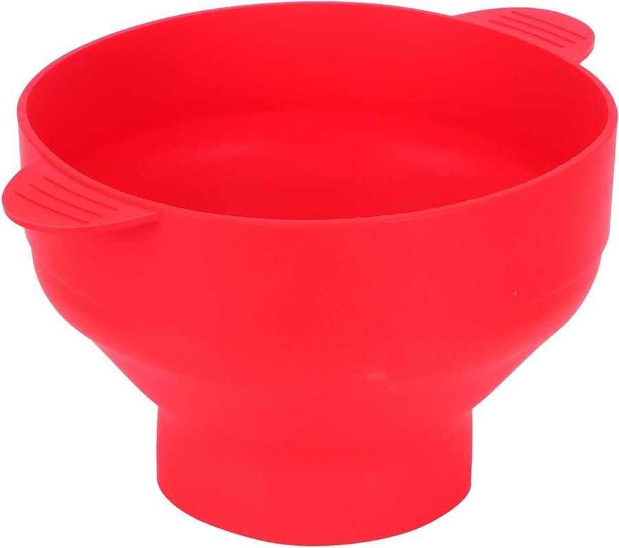 Magnetron Popcorn Maker Popcorn Kom Thuis Snacks Maken Opvouwbaar en Vaatwasserbestendig 26 cm Rood