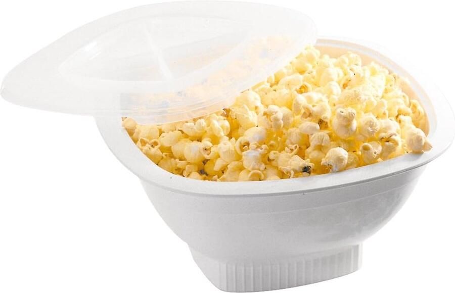 Magnetron Popcorn Maker Snelle Snack Thuisgebruik BPA-vrij Materiaal 12 Cup Capaciteit Wit