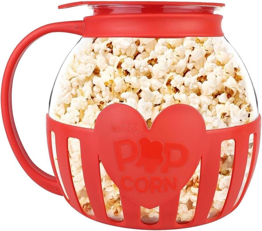 Magnetron Popcorn Maker van Borosilicaatglas Gezonde Snacks voor Feestjes en Thuis