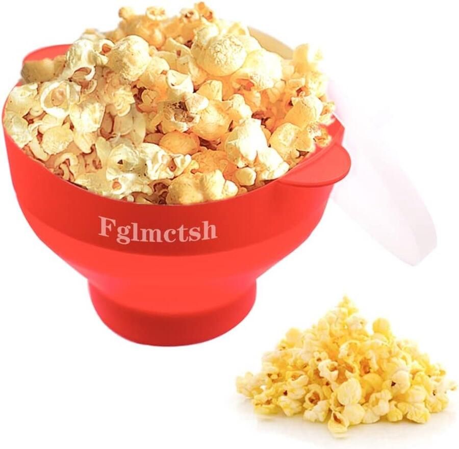 Magnetron Popcorn Popper Popcorn Kom Popcorn Maken Opvouwbaar Ontwerp 15 Koppen Rood en Blauw