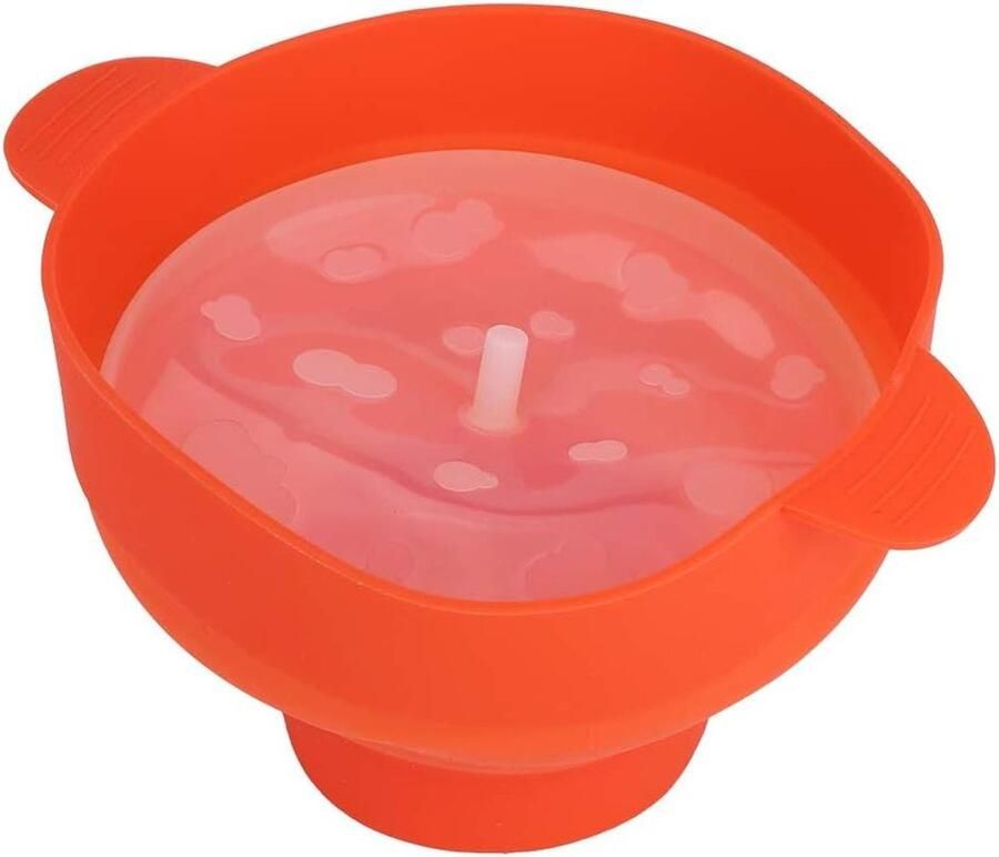 Magnetron Popcorn Popper Siliconen Emmer Snacks Maken Inklapbaar Ontwerp 26 x 20 cm Rood