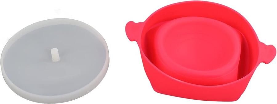 Magnetron Popcornkom Snack Kom Snel Snacks Maken Opvouwbaar en Hittebestendig 26 cm Rood