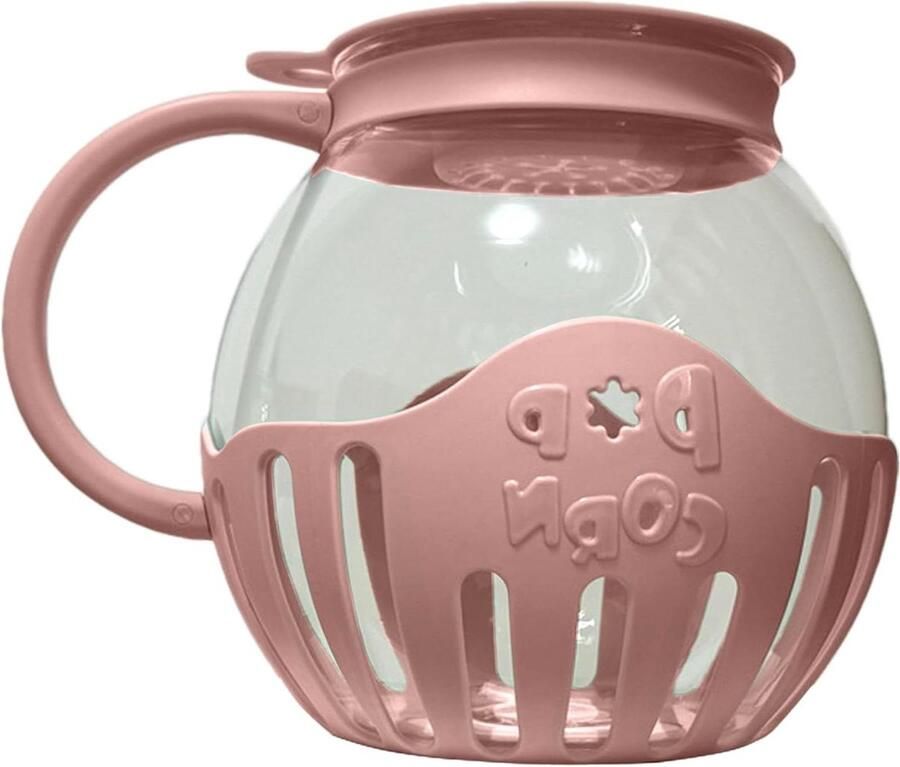 Magnetron Popcornmaker Snack Kom Snelle Snacks Maken Veilig Hittebestendig Materiaal 2.25 Liter Roze