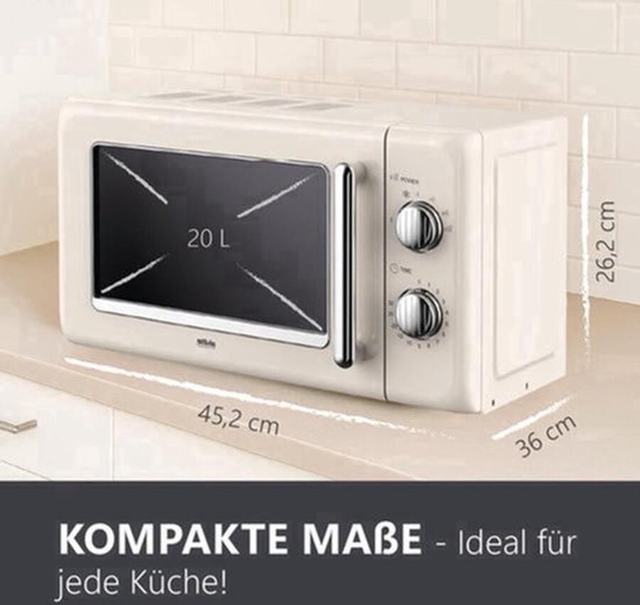 Magnetron – Retro Magnetron – Microwavemagnetron – Keukenmagneetoven – Mini Magnetron – 20 Liter Inhoud – 700 Watt Vermogen