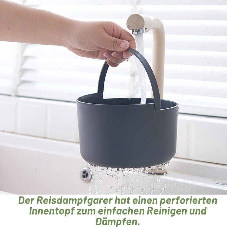 Magnetron Rijstkoker 2 Liter met Rijstlepel en Filterdeksel