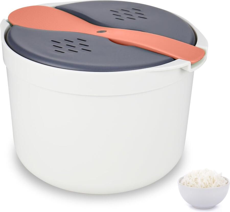 Magnetron rijstkoker 2L stoompot voor rijst en pasta hoge temperatuur bestendig eenvoudig stomen ShopVlot