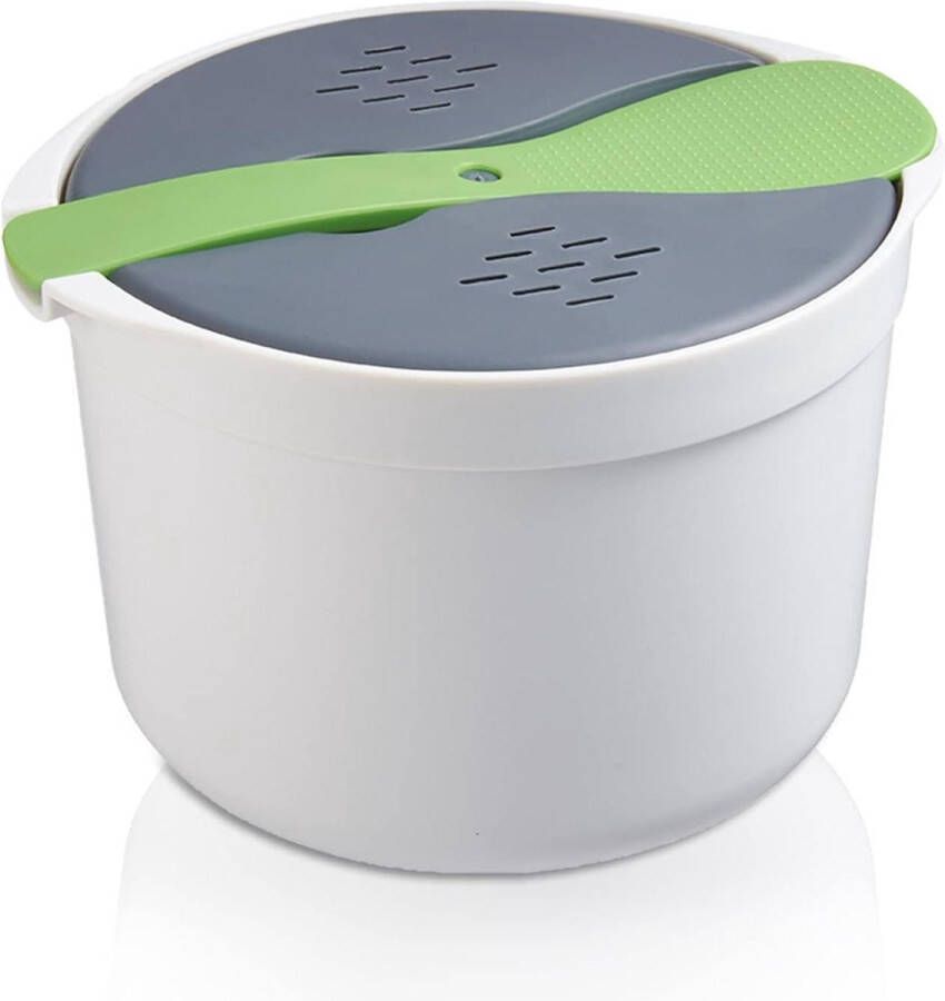 Magnetron Rijstkoker 73 x 73 x 51 inch Food Grade PP Met Deksel en Zeef Makkelijk te Gebruiken Groente