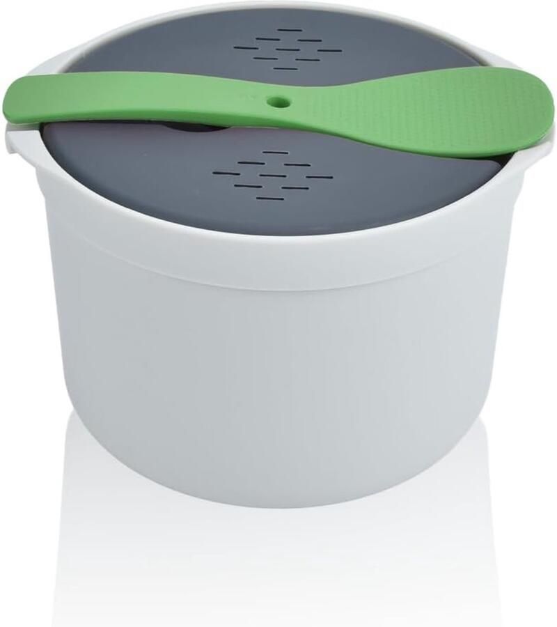 Magnetron Rijstkoker Groen 2L Voedingsveilige PP Voor Gezinnen