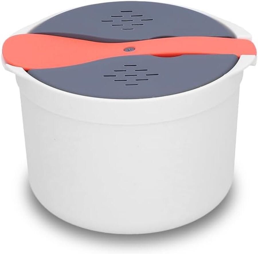 Magnetron Rijstkoker Stoompan Rijst Snel Koken BPA-vrij Ontwerp 2 Liter Capaciteit