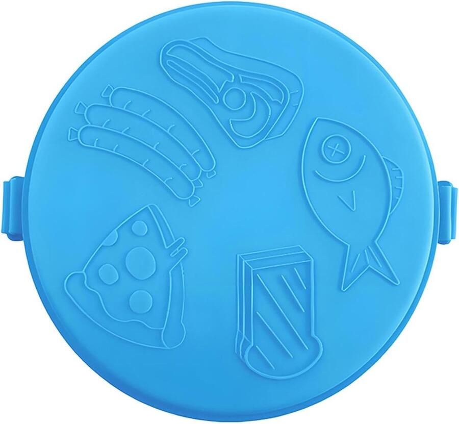 Magnetron Sandwich Grill Ronde Bakplaat Snel Ontbijt Koken Anti-aanbak Kookplaat Compact Formaat Blauw