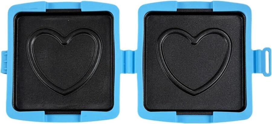 Opvouwbare Tosti-ijzer Magnetron Grillpan Sandwiches Maken Antiaanbaklaag 18x5x5 cm Blauw