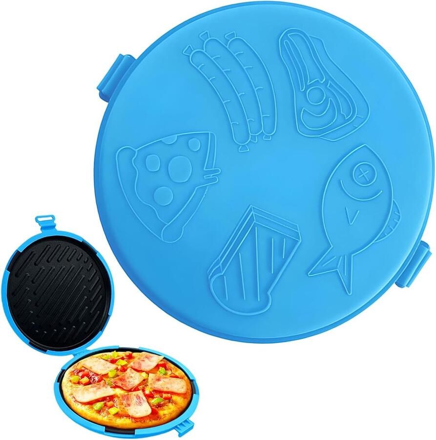 Magnetron Sandwich Maker Snack Plaat Snelle Snacks Maken Gelijkmatige Warmteverdeling 25 cm Breed Blauw