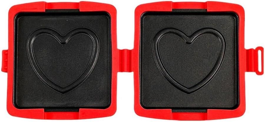 Magnetron Sandwichmaker Tosti Ijzer Snelle Ontbijtjes Maken Gelijkmatige Warmte 18x14x3 cm Rood