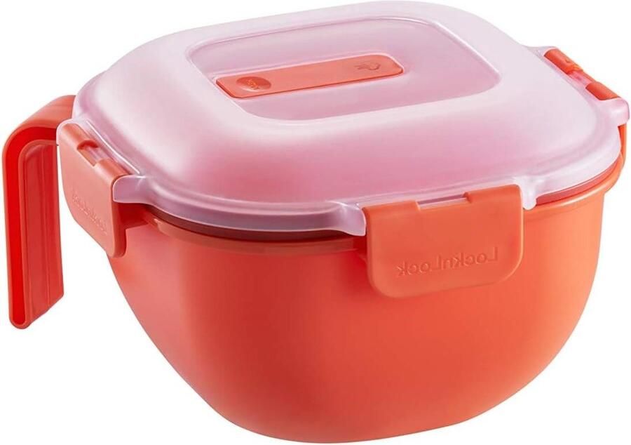 Magnetron servies Bewaardozen Eten opwarmen Met stoomventiel 1000 ml Oranje