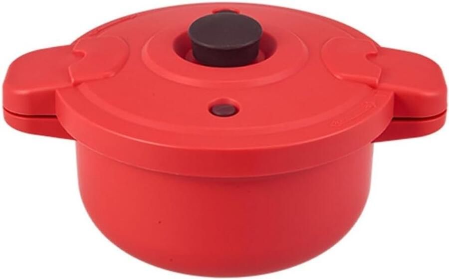Magnetron Snelkookpan Stoomboot Rijstkoker Snel Maaltijden Bereiden Voedingsstoffen Behoud 27.5x14cm Rood