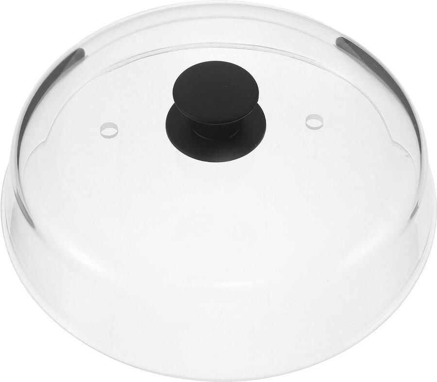 Magnetron Spatdeksel Glazen Deksel Voedsel Opwarmen Met Ventilatie 26 cm Diameter Transparant