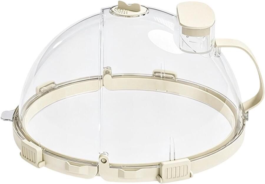 Magnetron Afdekking Spatbescherming Hittebestendig Voedsel Opwarmen Verstelbare Ventilatie 23 x 17 cm Transparant