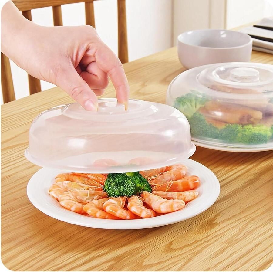 Magnetron Splatter Cover Pp Materiaal Crenelated Gripper Magnetron Cover Transparantie Plastic Splash Oven Deksel Voor Behoud Verwarmd Voedsel (Groot formaat 20cm)